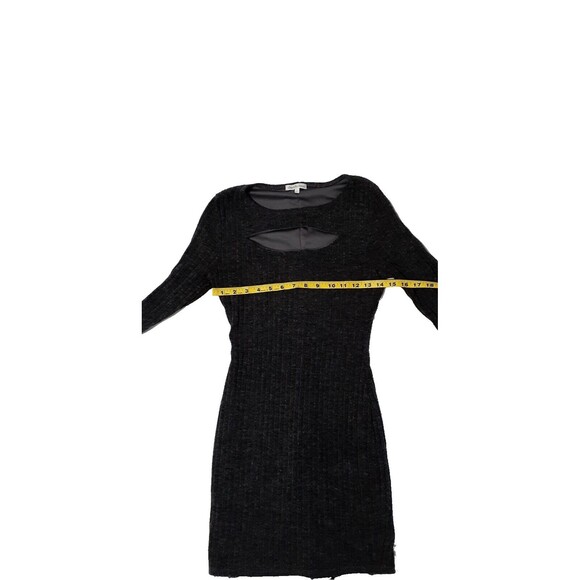 Charlotte Russe Mini Dress Women’s Size Small Grey Long Sleeve Round Neck # 74 - Picture 4 of 5